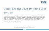 East of England Covid-19 Testing Sites