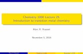 Chemistry 1000 Lecture 25: Introduction to transition ...