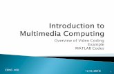 Overview of Video Coding Example MATLAB Codes