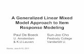 A Generalized Linear Mixed Model Approach to Item Response ...