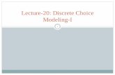 Lecture-20: Discrete Choice Modeling-I