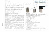 Piezoresistive pressure transmitter Type 4260A