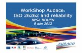 WorkShop Audace ISO 26262 and reliability