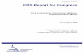 9/11 Commission Recommendations: Implementation Status