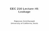 EEC 216 Lecture #8: Leakage