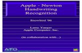 Apple - Newton Handwriting Recognition