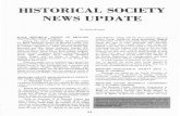 HISTORICAL SOCIETY NEWS UPDATE