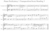 Piano Proficiency I Transposition/Score Reading 3 Trumpet ...