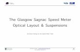The Glasgow Sagnac Speed Meter Optical Layout & Suspensions