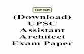 (Download) UPSC Assistant Architect Exam Paper
