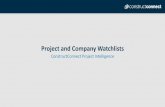 Project and Company Watchlists. - ConstructConnect