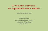 Sustainable nutrition do supplements do it better?