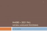 IN4080 Natural Language Processing