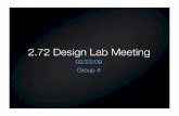 2.72 Design Lab Meeting - MIT