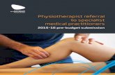 Physiotherapist referral to specialist medical practitioners