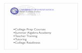 College Prep Courses Summer Algebra Academy Teacher ...