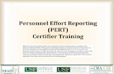 Personnel Effort Reporting (PERT) Certifier Training