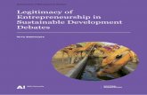 L egitimacy of DD E ntrepreneurship in S ustainable ...