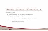 Final HR Renewal & CAPEX Planning Document December 2010