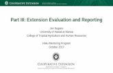 Part III: Extension Evaluation and Reporting