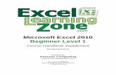 Microsoft Excel 2010 Beginner Level 1 - SchoolNotes