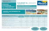 TARIFS 2021 - Camping Le Kergariou