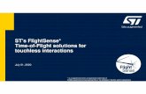 ST’s FlightSense* Time-of-Flight solutions for touchless ...