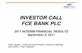 INVESTOR CALL FCE BANK PLC