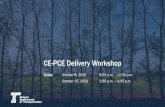 CE-PCE Delivery Workshop - Oregon