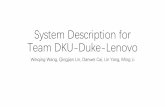 System Description for Team DKU-Duke-Lenovo