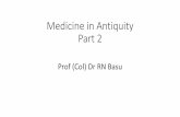 Medicine in Antiquity Part 2