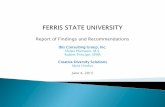 Report of Findings and Recommendations