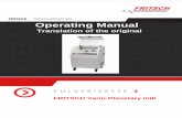 VARIO-PLANETARY MILL Operating Manual