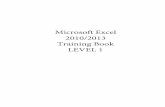 Microsoft Excel 2010/2013 Training Book LEVEL 1