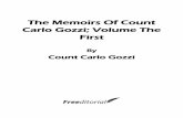 The Memoirs Of Count Carlo Gozzi; Volume The First