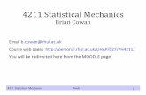 4211 Statistical Mechanics