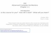 332 Advanced Computer Architecture Chapter 1.1 ...