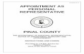 APPOINTMENT AS PERSONAL REPRESENTATIVE