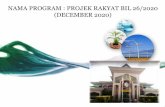 NAMA PROGRAM : PROJEK RAKYAT BIL 26/2020 (DECEMBER …