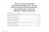 Second Grade Assessments and Scoring Checklists, Common ...