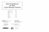 Operating Manual for MVE Liquid Nitrogen Dewars