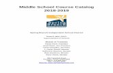 Middle School Course Catalog 2018-2019