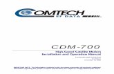 CDM-700 HIGH SPEED SATELLITE MODEM - Comtech EF Data
