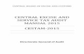 CENTRAL EXCISE AND SERVICE TAX AUDIT MANUAL 2015