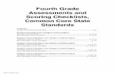 Fourth Grade Assessments and Scoring Checklists, Common ...
