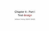 Chapter 4 - Part I Test design