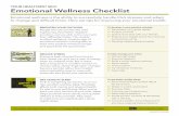 YOUR HEALTHIEST SELF Emotional Wellness Checklist