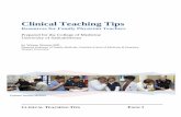 Clinical Teaching Tips - College of Medicine