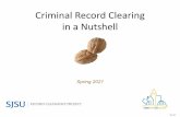 Criminal Record Clearing in a Nutshell