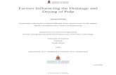 Factors Influencing the Drainage and Drying of Pulp